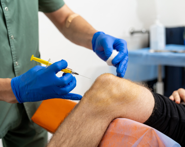 Cooled RF Knee Procedure